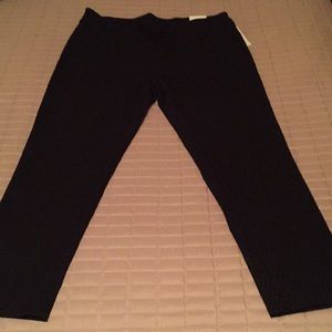 Black Ankle Length Pull On Pant XL